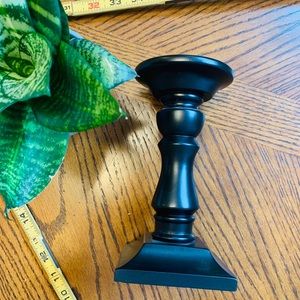 8” black candle holder